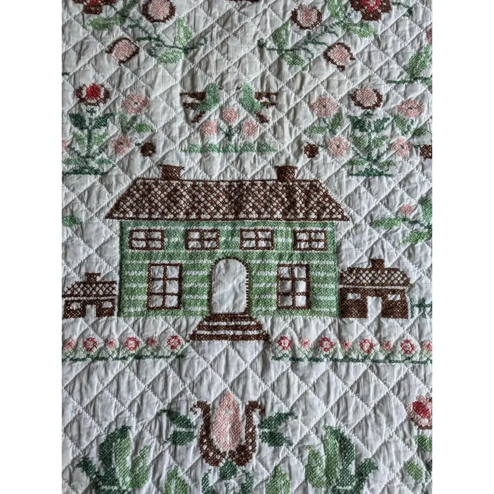 76 W x 96 L hand stitched quilt